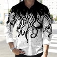 thumbnail image 2 of Camisa de hombre de 11 colores, otoño e invierno 2024, ropa de gran tamaño, camisa de manga larga con estampado 3D de pulpo, blusas casuales holgadas de moda, 2 of 4