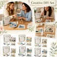 thumbnail image 3 of DIY Sea Glass Art Kit, 1-Piece Landscape Craft Set with Stand, Relaxing Adult Hobby & Home Decor Gift (Nantucket Harbor), 3 of 4