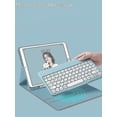 thumbnail image 4 of Galaxy Tab A7 10.4"" Keyboard Cover 2020 Model Sm-t500/t505/t507 Magnetic Detachable Bt Keyboard Ultra-thin Slim Round Keys Smart Wireless Keyboard (g, 4 of 5