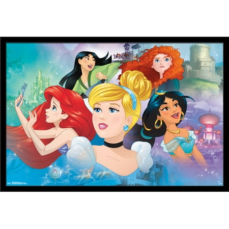 Disney Princess - Gaze Wall Poster, 22.375" x 34", Framed