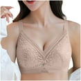 thumbnail image 6 of Ahdbta Bras for Women Lace V Neck Seamless Wireless No Underwire Supportive Push Up Brasieres Comfortable Daily Wear T Shirt Bra, 6 of 6