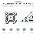 thumbnail image 3 of PowerSellerUSA Self-Stick Vinyl Modern Geometric Floor Tiles Ultra Durable 1.5mm Thick Tiles, 5-Pack/100 Square Ft., 12" x 12", Black/White Geometric, 3 of 8