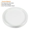 thumbnail image 3 of Unique Bargains Round Ceramic Plant Saucer Flower Drip Tray for Gardening White 6.5", 3 of 5