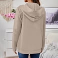 thumbnail image 5 of Womens Lightweight Active Long Sleeve Hoodies Casual Zip Up Sweatshirts Relaxed Fit Fall Jackets Coat with Pockets, 5 of 6