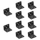 thumbnail image 2 of 10 piezas de soportes L de láminas para estantes pequeños soportes de metal resistente soportes de ángulo recto con tirantes de esquina para la mesa Negro, 2 of 8