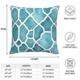 thumbnail image 2 of Multi-Size Linen Sofa Pillow Cover Invisible Zipper Open And Close Strong Use For Sofa Chair Garden Sofa Car Turquoise Moroccan Trellis Hand-Drawn Sketch_62922_1 16"X16", 2 of 7