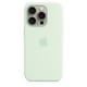 thumbnail image 1 of Funda de silicona líquida para iPhone 15 con MagSafe, tacto suave - Menta suave, 1 of 8