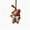 B, variant on Lilixerw Christmas Carousel Horse Ornament Round Medallion Gold Rope Border Red Green Background White Horse Red Bow Brown Ribbon for Decoration