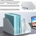 thumbnail image 4 of PEACNNG 3 Foldable Desk Organizer for Office and Storage with Vertical Compartments Desktop Storage Box File Finishing Book Stand Bookshelf File Basket, 4 of 5