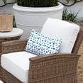 thumbnail image 4 of Outdoor Lumbar Pillow Covers 12\u201dx20\u201d, Rectangle Throw Pillow Covers for Patio Furniture, Decorative Lumbar Cushion Case for Garden Balcony Couch Office Chair, Pack of 2, Brush Blue, 4 of 5