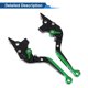 thumbnail image 5 of Palancas de freno y embrague cortas y largas para Yamaha TMAX560 2019-2020, palanca de freno ajustable de motocicleta, aleación de aluminio, mango negro con extremo verde, 5 of 6