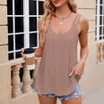 thumbnail image 4 of Qwertyu Womens Summer Eyelet Tank Tops Spaghetti Strap Scoop Neck Sleeveless Flowy Casual Beach Vacation Shirts Loose Trendy Basic Tops Light pink S, 4 of 8