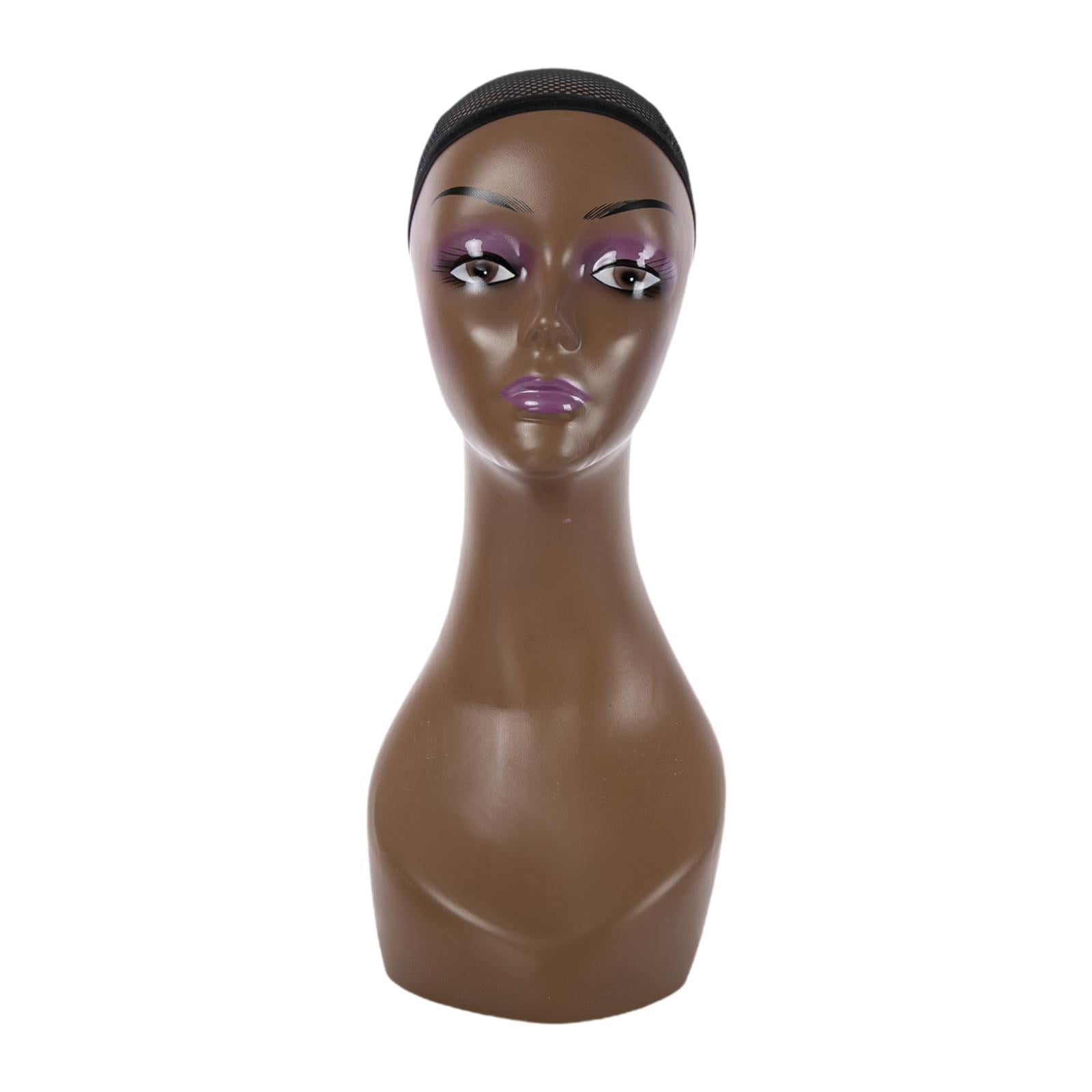 Gazechimp Bald Manikin Head Lightweight Holder for Jewelry Beauty Accessories Shop Violet Lip