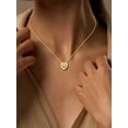 thumbnail image 4 of Silvora 14k Gold Plated Birthstone Neckalces for Women Heat Shape Pendant Simulated Diamond Crystal Dainty Christmas Birthday Valentines Gift, 4 of 7