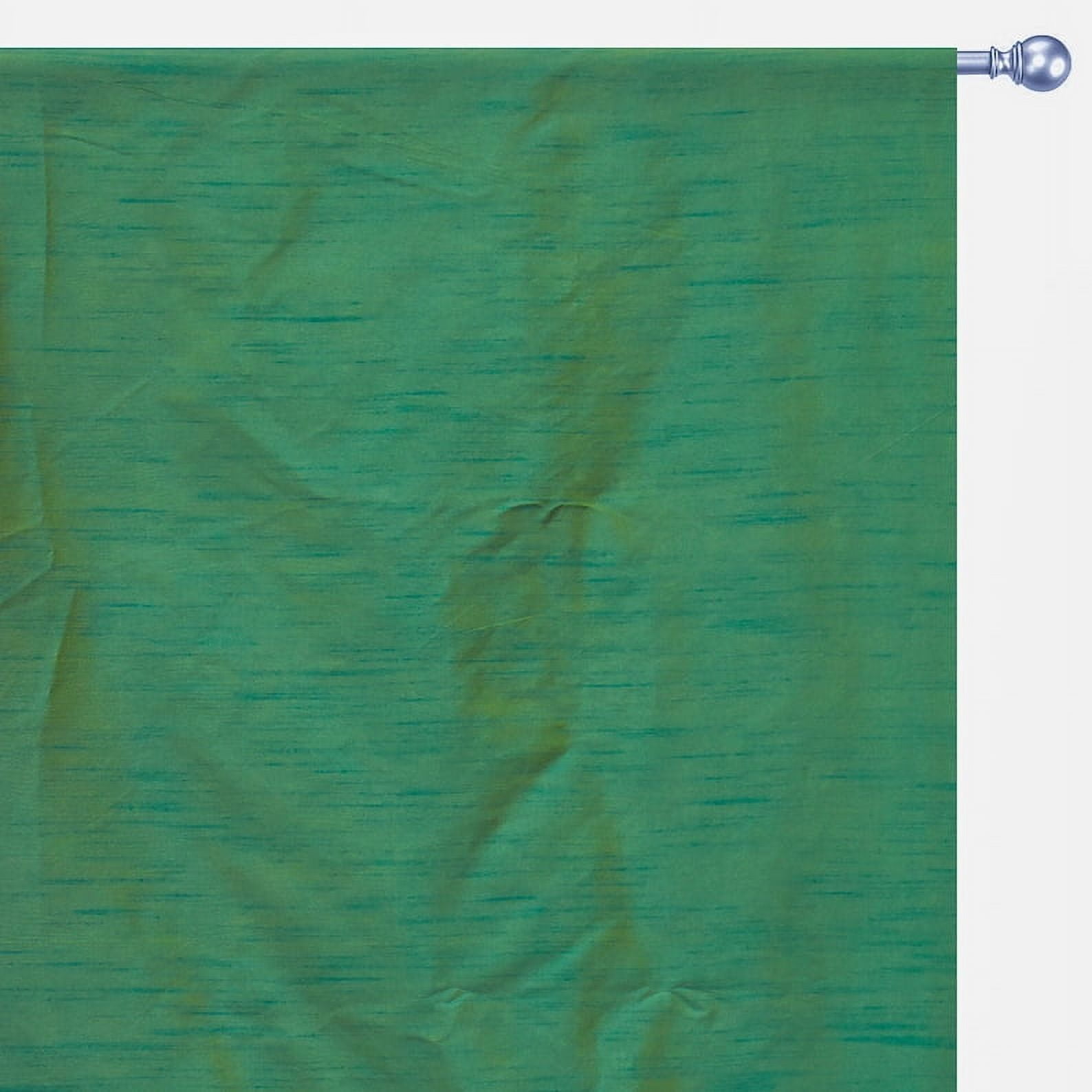 Fabric Mart Direct Aqua And Yellow Faux Silk Fabric By The Yard, 42 inches or 107 cm width, 1 Yard Blue Silk Fabric, Slubbed Faux Silk, Bridal Dress Silk Fabric, Wholesale Art Silk Fabric