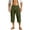 Blackish Green, variant on Mens Casual Pants Linen Capri Harem Pants Loose Fit Baggy Pants Elastic Waist Summer Beach Trousers Lightweight Yoga Vacation Pants Grey S