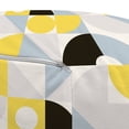 thumbnail image 2 of Abstract Pouf Cover with Zipper, Geometric Symbols Squares and Circles Simple Modern Illustration, Soft Decorative Fabric Unstuffed Case, 30" W X 17.3" L, Mustard and Charcoal Grey, by Ambesonne, 2 of 3
