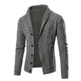 thumbnail image 1 of CEHVOM Cardigan à Manches Longues à Boutons Simples pour Hommes avec Poches et Col Rabattu, 1 of 2