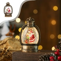 Christmas Snow Globes Lantern,Outdoor Christmas Lights,Santa Claus and Teddy Bear with LED Lights, Snowing Effect, Holiday Tabletop Decoration, Festive Lantern for Home Decor