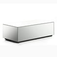 thumbnail image 1 of SONOROUS CTB-120 All Glass Coffee Table with Protective Coating, Black/White/Mirror, 1 of 2