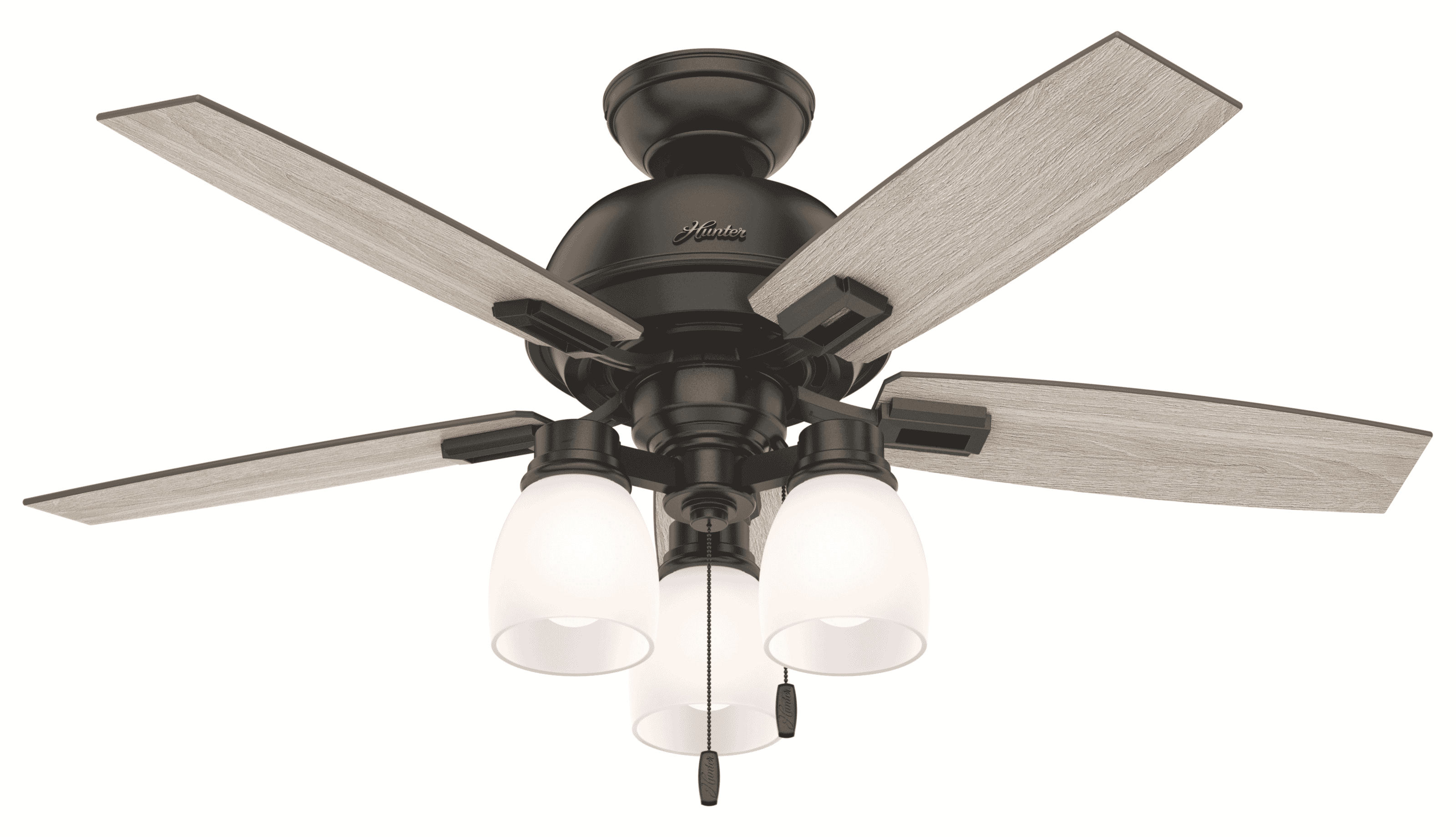 Reversible Blades 52" Onyx Bengal 4 Light Ceiling Fan with Light Kit 