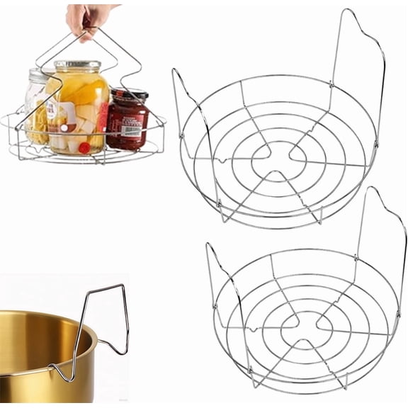 New Stove Top Steamer for Reheating Food, 2026 Steam Tray Food Reheating Pan, Multi-purpose Steaming Rack for Pot, Stainless Steel Kitchen Cooking Steamer Pots