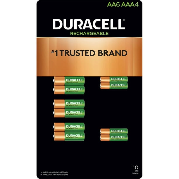 Product of Duracell Rechargeable NiMH AA and AAA Batteries w/ ion Core