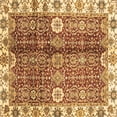 thumbnail image 1 of Ahgly Company Indoor Square Abstract Brown Modern Area Rugs, 4' Square, 1 of 4