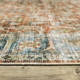 thumbnail image 3 of Oriental Weavers Charleston Washable Area Rug - CHA04 - 3'6" x 5'6" - in Rust/ Blue - Vintage Inspired, Non-Slip, Stain Resitant, Ultra Low Pile, Entrway, Bedroom Rug, 3 of 3