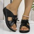 thumbnail image 1 of MKLEKYY Sandalias para Playa para Mujer, Con Lazo, Tacón Bajo, Suela Gruesa, Sandalias Con Boca de Pez Ahuecadas, 1 of 4