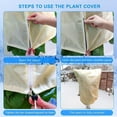 thumbnail image 2 of Plant Covers, Strong Plant Thickened Drawstring Bag, Freeze Protection Covers, Large Winter Shelter to Block Cold Air and Frost, Beige Large Pot Plant Bag, 31.5*23.6in, 2 of 8