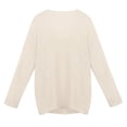 thumbnail image 4 of Baqcunre Sweaters For Women Women Fashion V Neck Loose Pullover Solid Color Long Sleeves Sweater Tops Womens Tops Hoodies For Women Beige L, 4 of 6