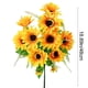 thumbnail image 3 of Ramo de flores artificiales realista | Flores de seda sintética de 48 cm con tallos robustos | Flores artificiales resistentes a la decoloración para decoración de eventos en casa, oficina y hogar |, 3 of 8