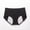 Black, variant on Women's Mid Waist Leakproof Underwear with Front and Back Protection Featuring Soft Cotton Fabric Gray XXXL