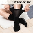 thumbnail image 3 of Non Slip Socks for Women, PUTUO Grippy Socks, Cotton Cozy Breathable Loose Fit Top Crew Socks, Ideal for Yoga, Pilates, Barre, Hospital, 5 Pairs, Size 6-9, 3 of 6