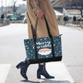 thumbnail image 4 of FORMRS Canvas Laptop Tote Bag for Women with 15.6" Computer Compartments Shoulder Handbag, Christmas Santa, 4 of 7
