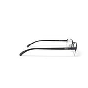 OCTO180 Men's Challenger Rectangular Prescription Eyeglasses with Case, Gray