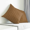 thumbnail image 3 of Vintage Rattan Pillow Covers 24x24 Inch Decorative Throw Pillow Cover, Minimalist Abstract Wicker Texture Brown Sofa Pillowcases Accent Cushion Case Home Decor Bedroom Living Room, 3 of 6