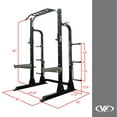 thumbnail image 3 of Valor Fitness Half Rack Squat Machine – 5 Position Multi-Grip Pull Up Station - Adjustable Height, Plate & Bar Storage, and Resistance Band Pegs – Max 1000 lbs – Power Rack Equipment -BD-58, 3 of 8