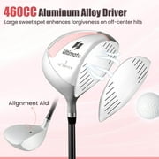 Costway Ladies Womens Complete Golf Clubs Set 10 Pieces Includes Alloy Driver