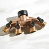 Orbit Metal, 4-Port Hose Faucet Manifold with Shut-off Valves, Connects up to 4 Hoses
