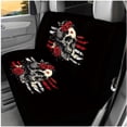 thumbnail image 3 of Binienty Gothic Skull Auto Seat Covers Front and Rear Bench Protectors Red Rose Carseat Covers with Headrest Cover Seatbelt Pads Armrest Cover Steering Wheel Cover Automotive Interior Accessories, 3 of 8