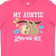 thumbnail image 4 of Inktastic My Auntie Loves Me with Sloth and Hearts Youth T-Shirt, 4 of 5