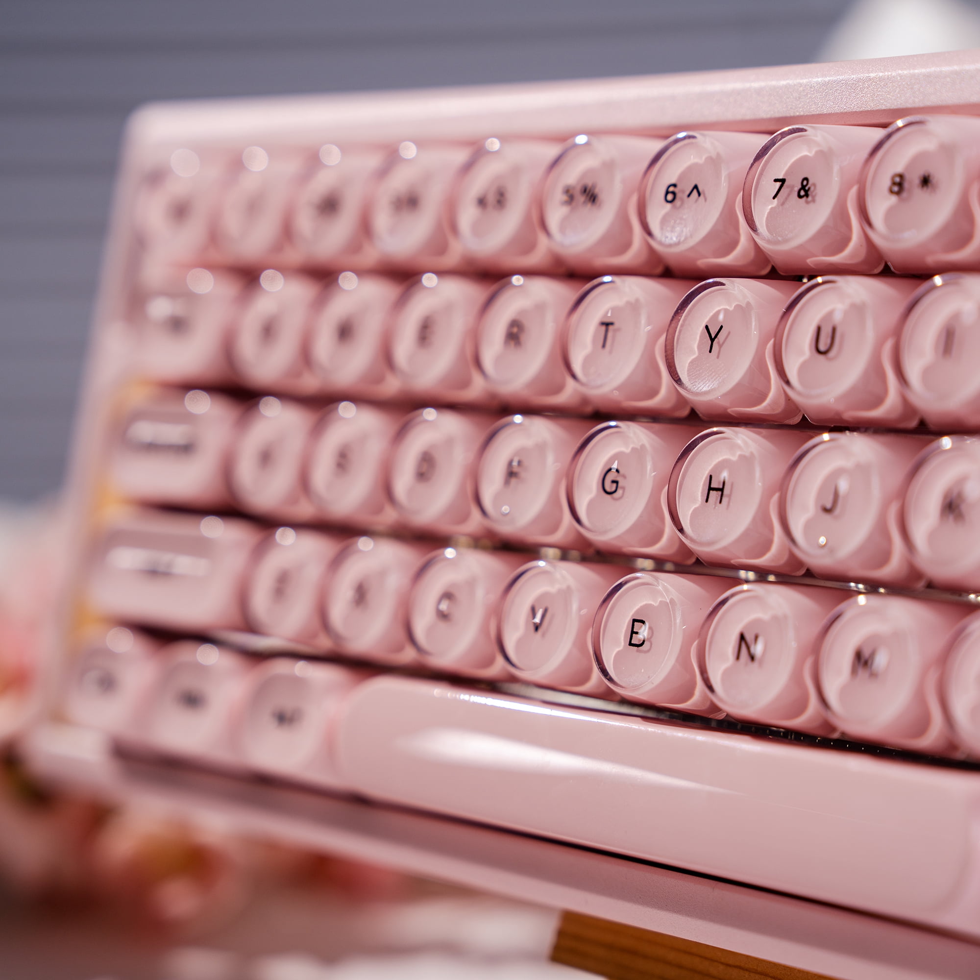 128 Keys 2.0 Bright Pink Liquid Foundation Keycap HOA Profile PBT Double Shot Keycap For Mx Switch Mechanical Keyboard Caps