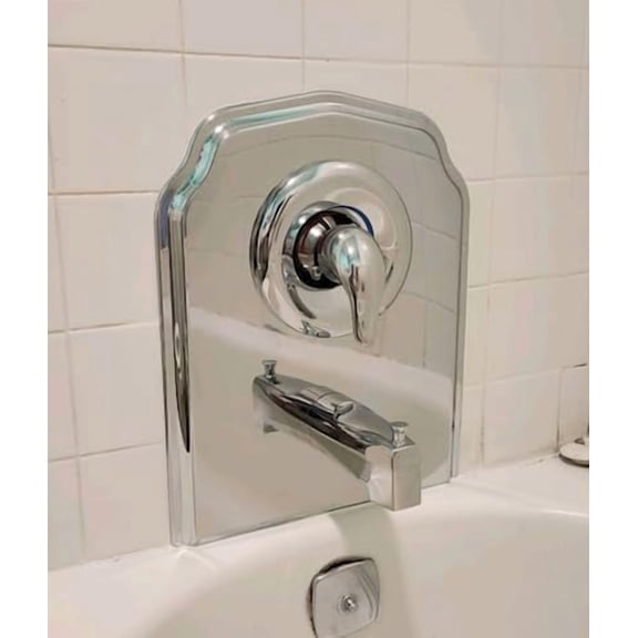 UPDATE PLATE for Single Handle Tub & Shower Valves, Space-Saving, Problem Solved (Chrome)