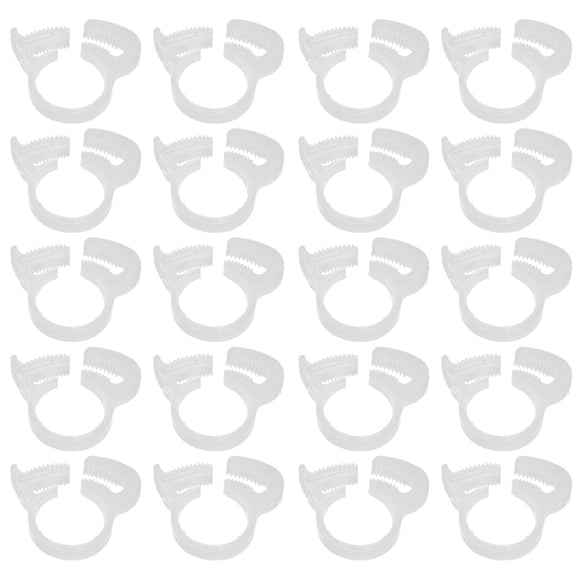 Uxcell 20-Pack Double Gripping Nylon Hose Clamps 1/2" 12.3-13.3mm White