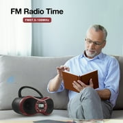 Portable CD Player Boombox with FM Radio, Bluetooth, and USB Port ,Stereo Sound with Remote Control,CD-R/RW and MP3 CDs Compatible,3.5mm Aux Input and Headphone Jack.