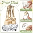 thumbnail image 3 of 20Pcs 10ml Refillable Glass Car Air Freshener Diffuser Bottles, Empty with Wooden Caps, 3 of 6