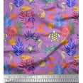 thumbnail image 1 of Soimoi Rayon Fabric Coral,Fish & Sea Turtle Ocean Print Sewing Fabric Yard 42 Inch Wide, 1 of 3
