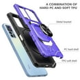 thumbnail image 5 of For TCL 30V 30 V 5G Dropproof Shockproof Kickstand Ring Stand Phone Case Cover With Tempered Glass Screen Protector - Purple, 5 of 5
